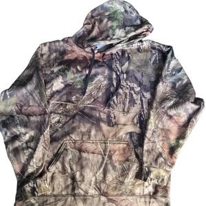 Mossy Oak Camo Hoodie XL 100% Polyester Pullover Hunting Outdoor Hoody